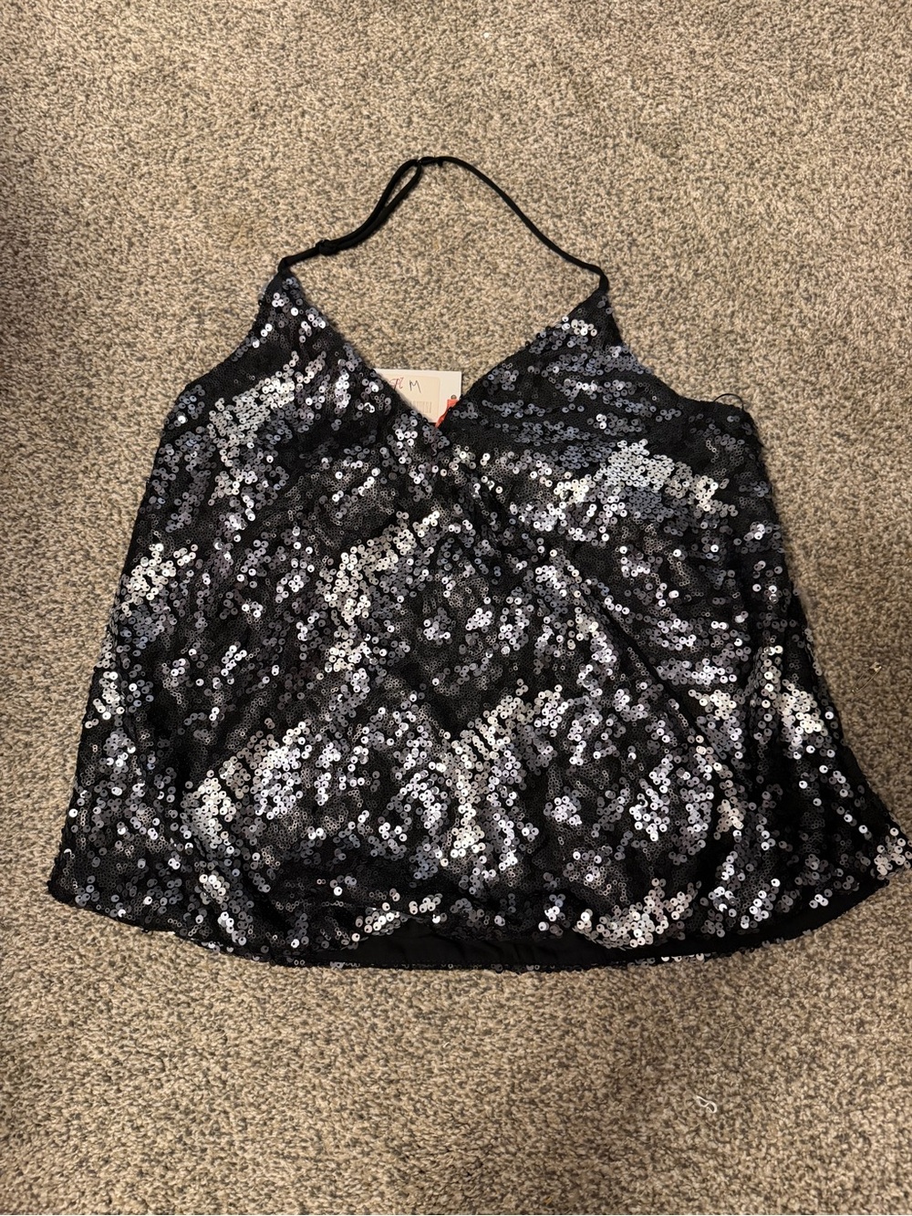 Women’s Eight Sixty sequin halter top size M NWT